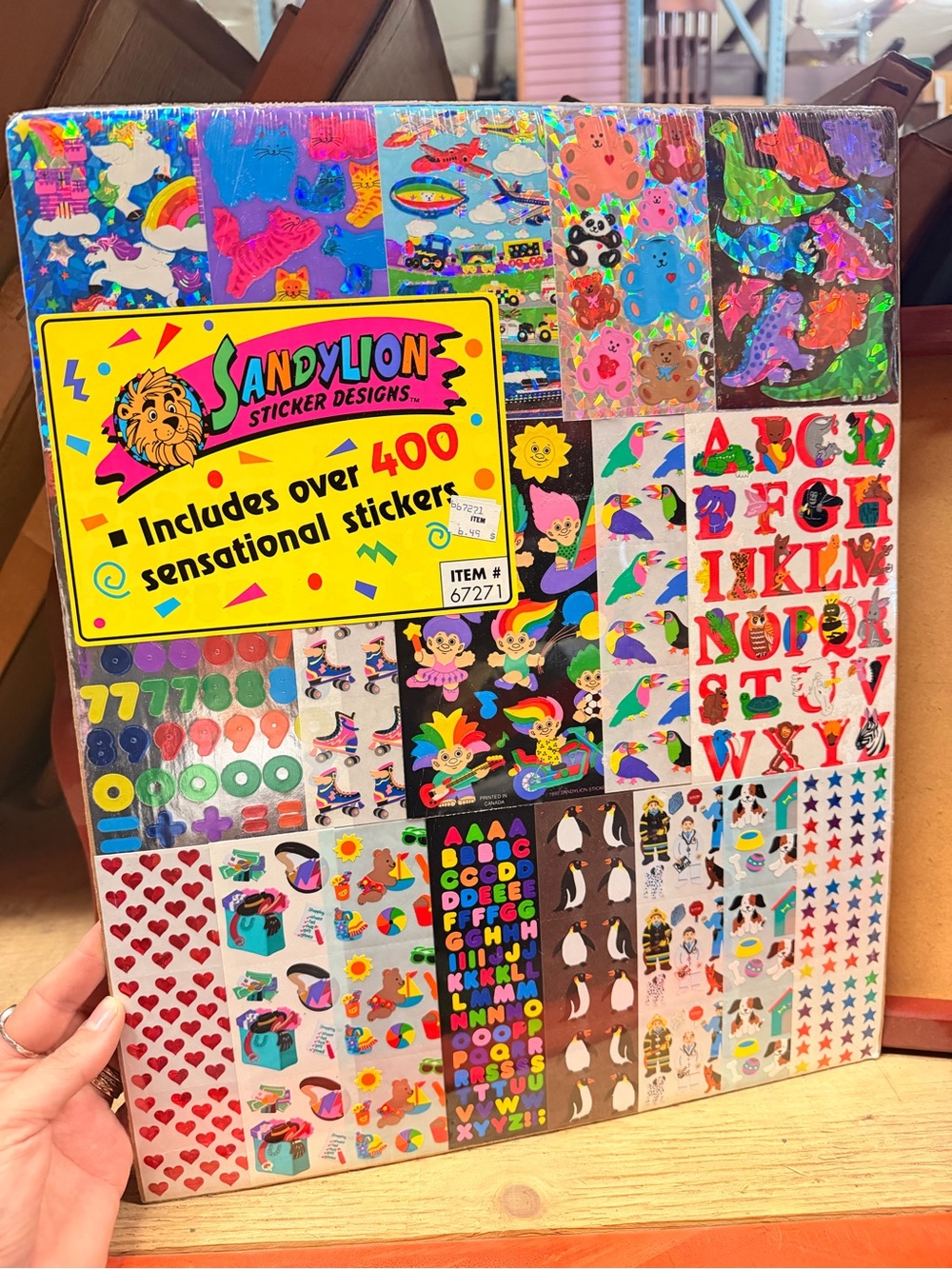 Vintage 1992 Sandylion Sticker Designs Book 400+ Stickers Sealed NOS Rare